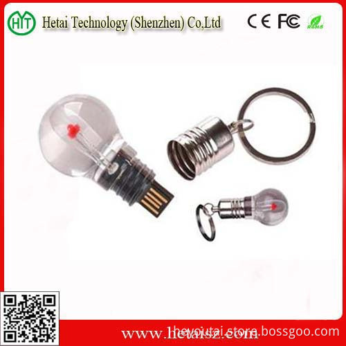 Mini Light Bulb USB Flash Drive with LED Light